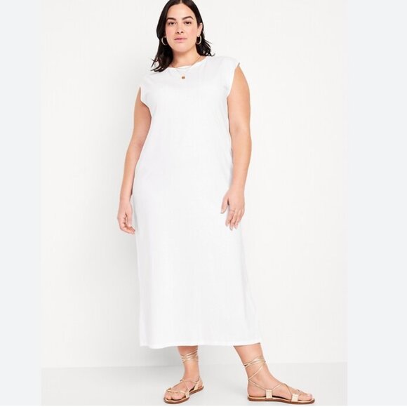 NWT Sleeveless Maxi Column Dress White- Size XL - Picture 1 of 4